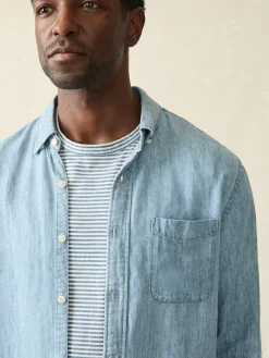Faherty Brand Shirts*Tried & True Chambray Shirt -