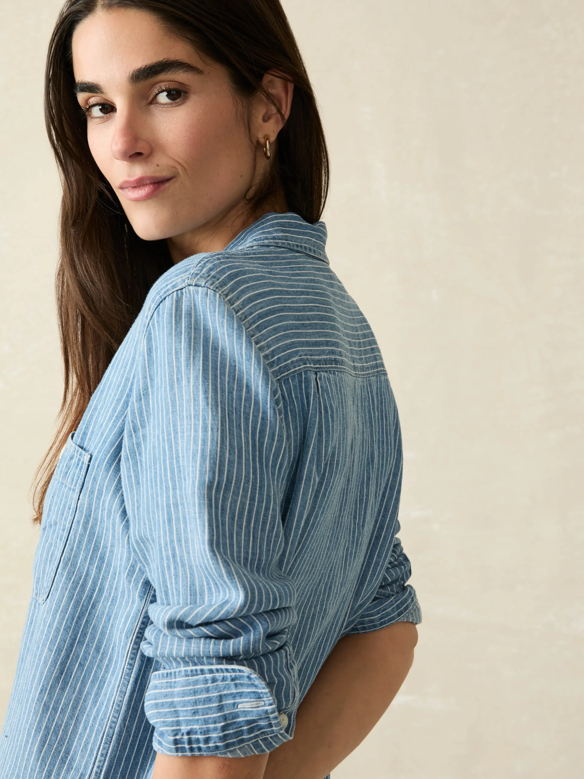 Women Faherty Brand Shirts & Tops*Tried & True Chambray Shirt -