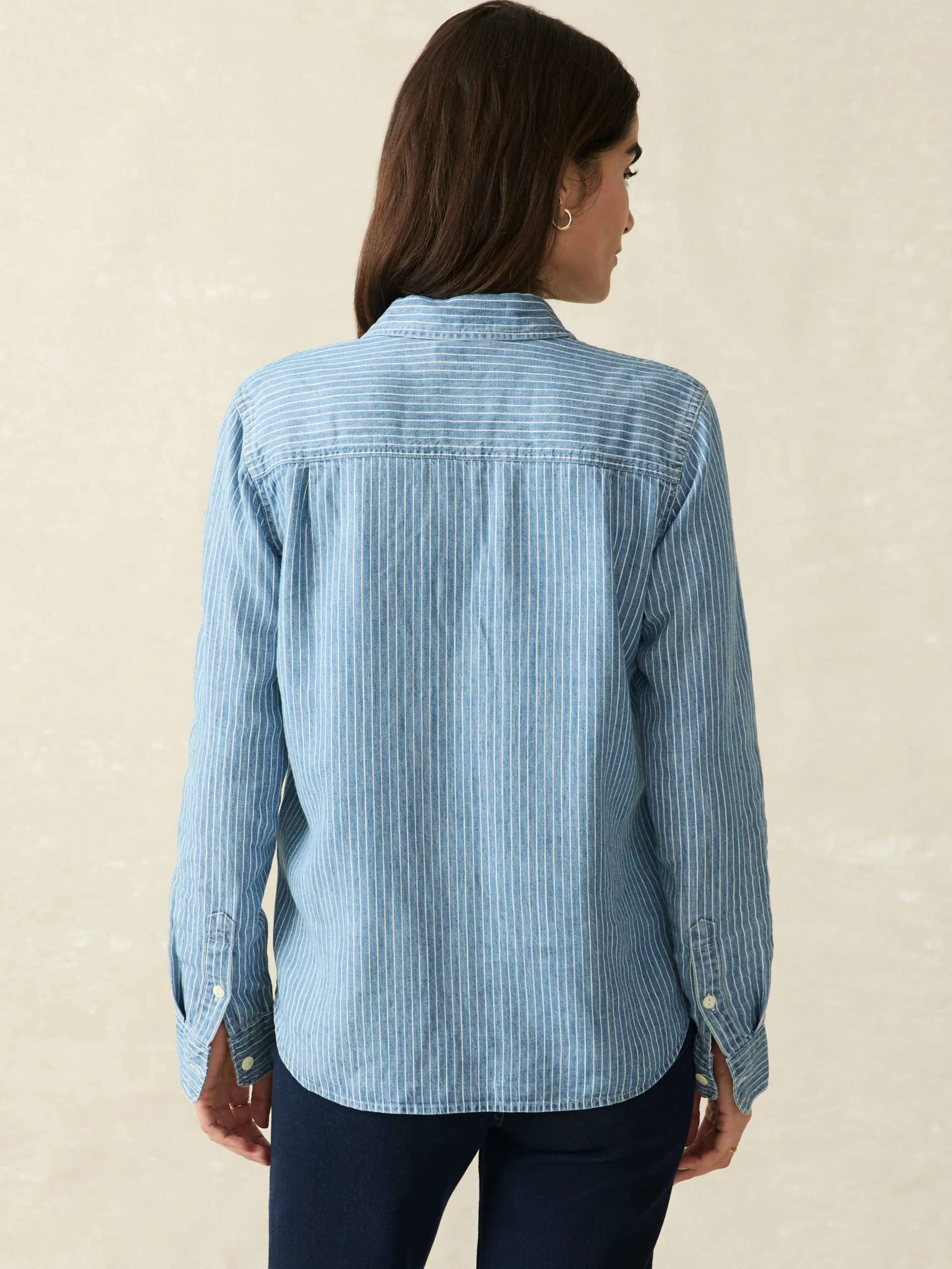Women Faherty Brand Shirts & Tops*Tried & True Chambray Shirt -