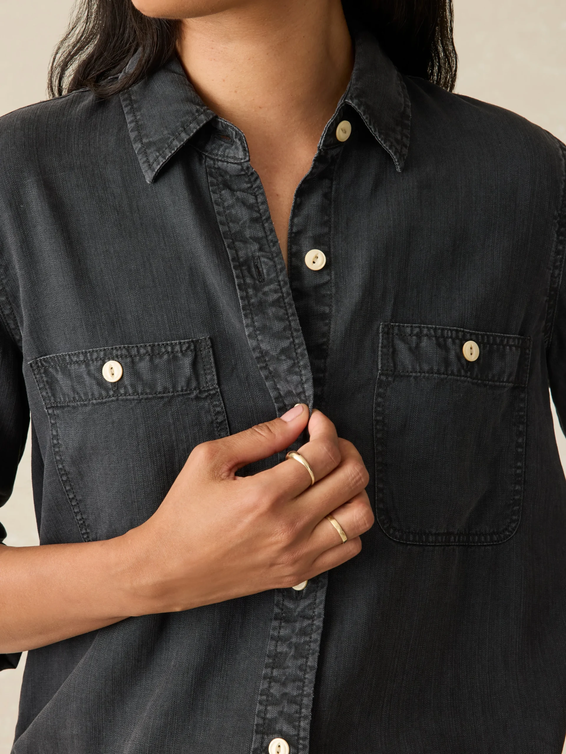 Women Faherty Brand Shirts & Tops*Tried & True Chambray Shirt -