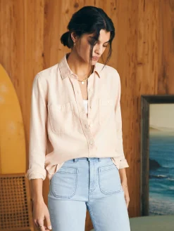 Women Faherty Brand Shirts & Tops*Tried & True Chambray Shirt -