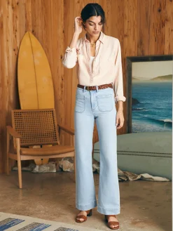 Women Faherty Brand Shirts & Tops*Tried & True Chambray Shirt -