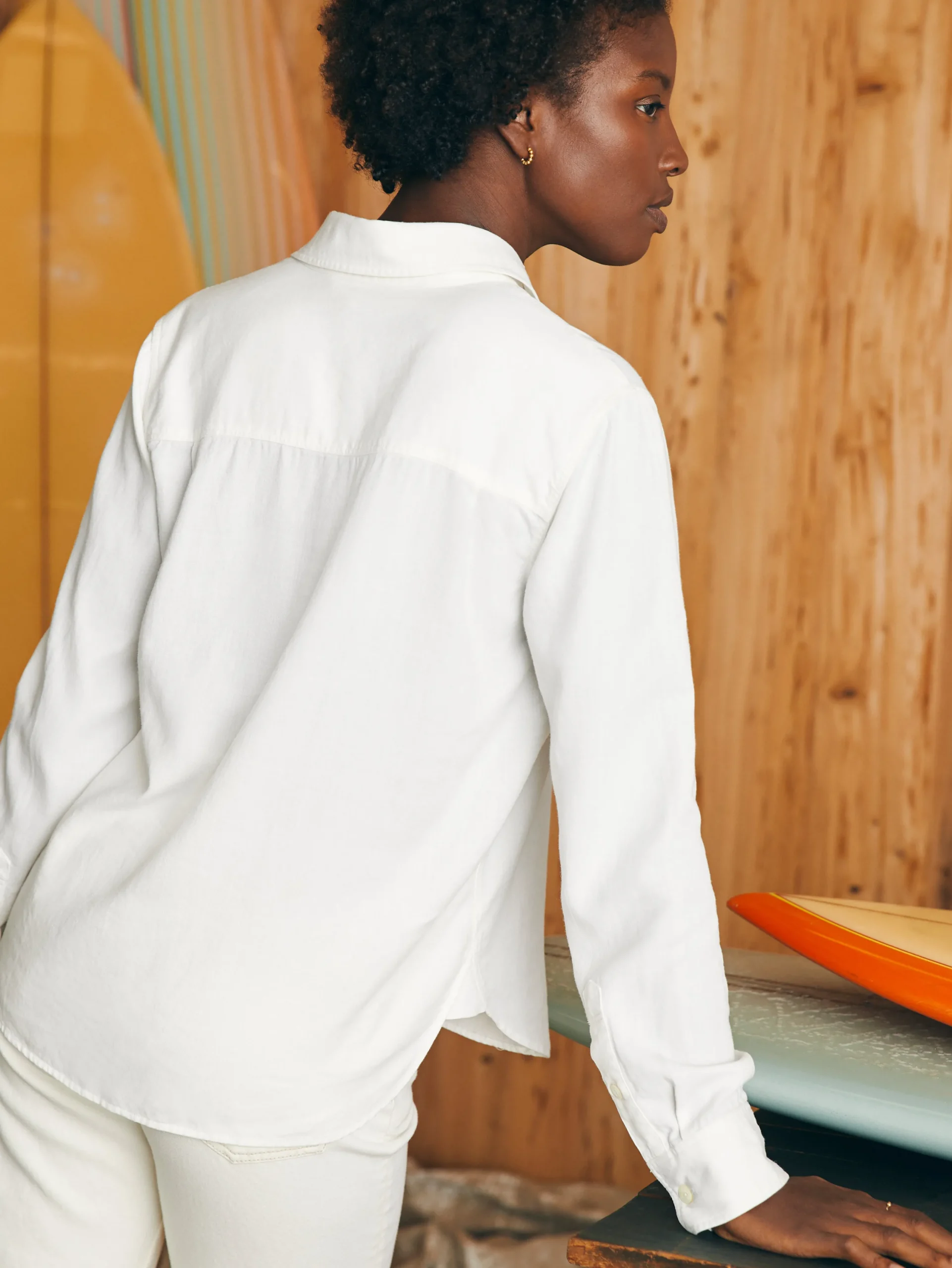 Women Faherty Brand Shirts & Tops*Tried & True Chambray Shirt -