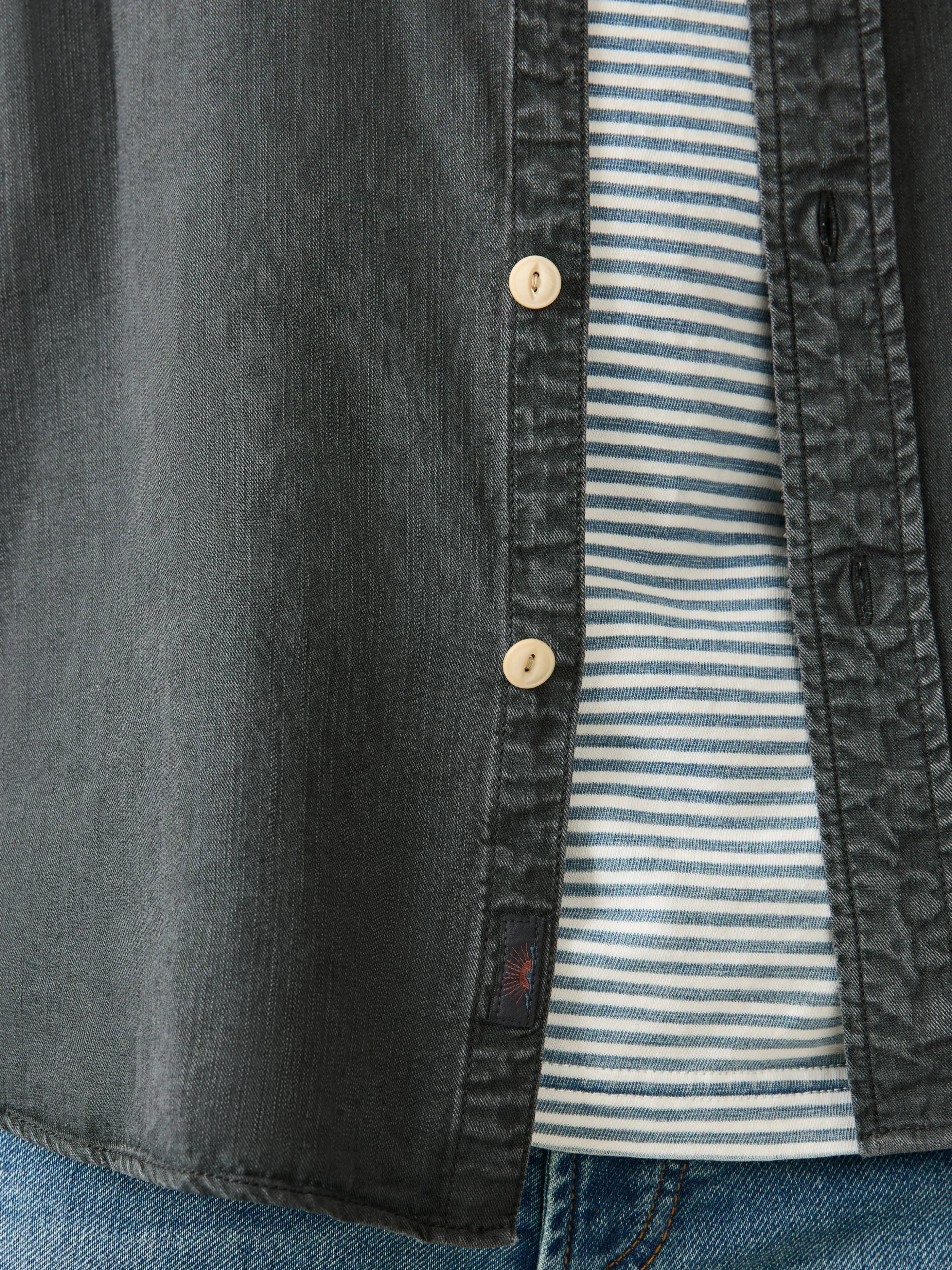 Faherty Brand Shirts*Tried & True Chambray Workshirt -