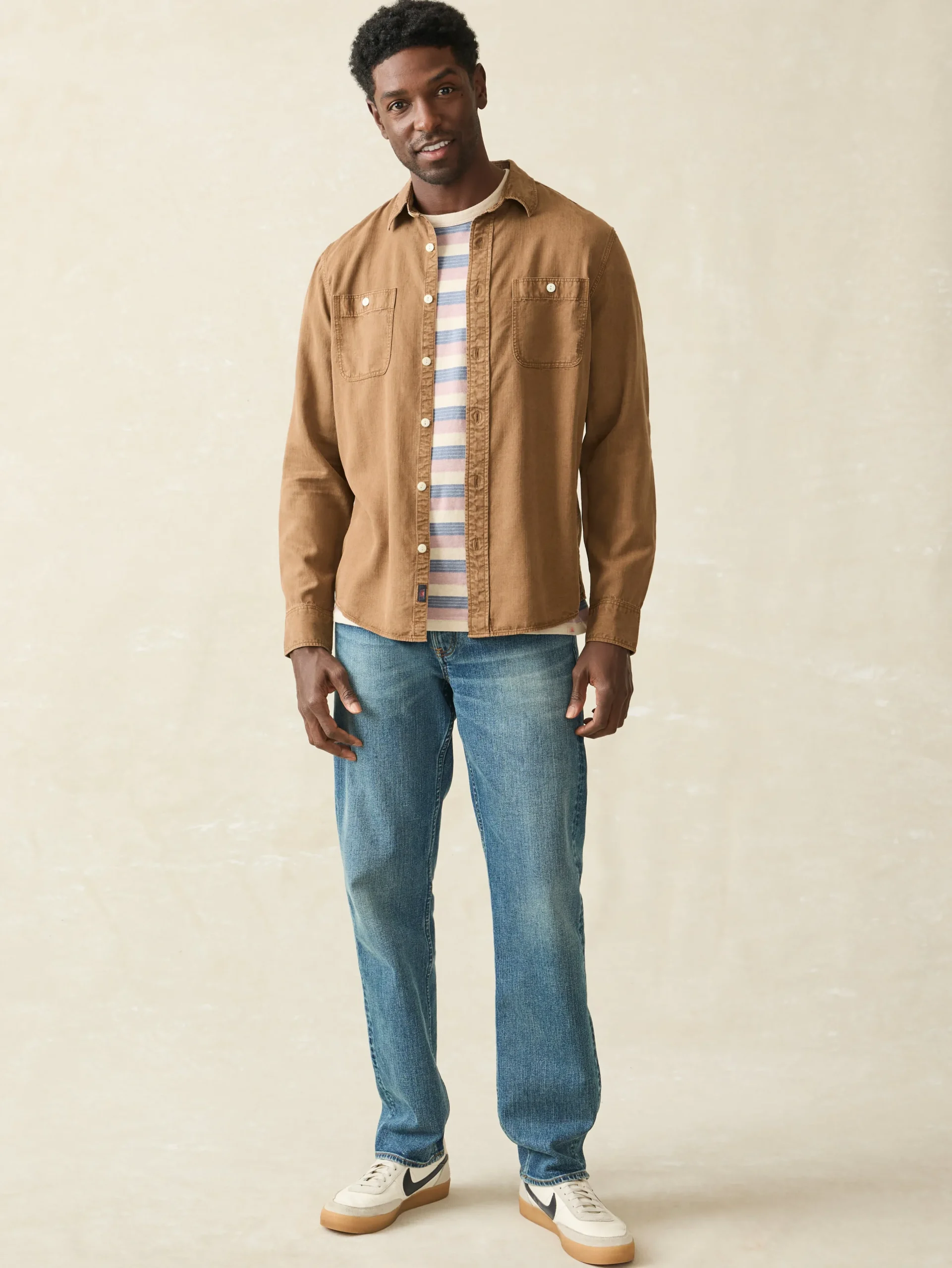 Faherty Brand Shirts*Tried & True Chambray Workshirt -