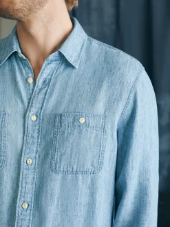 Faherty Brand Shirts*Tried & True Chambray Workshirt -