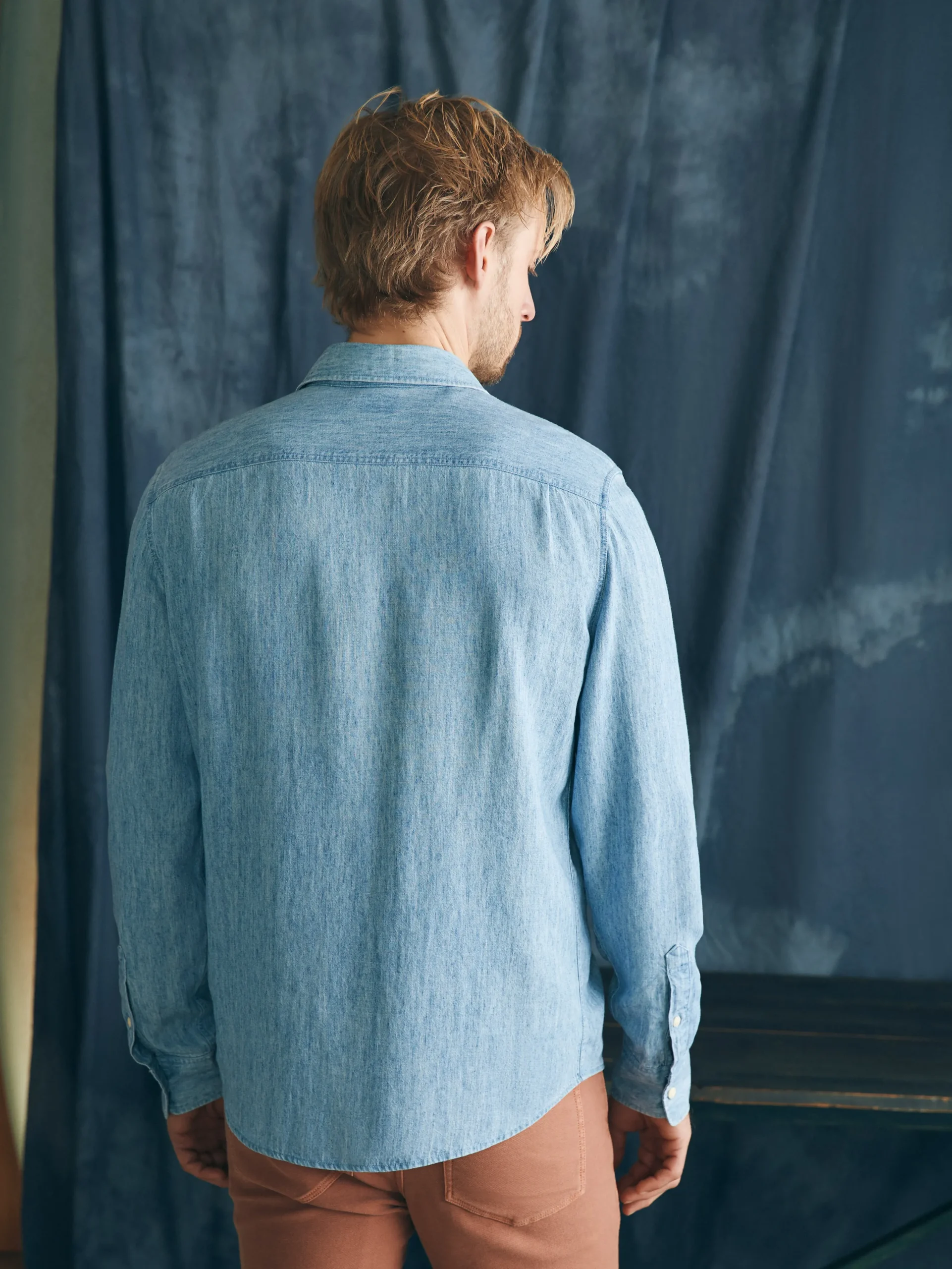 Faherty Brand Shirts*Tried & True Chambray Workshirt -