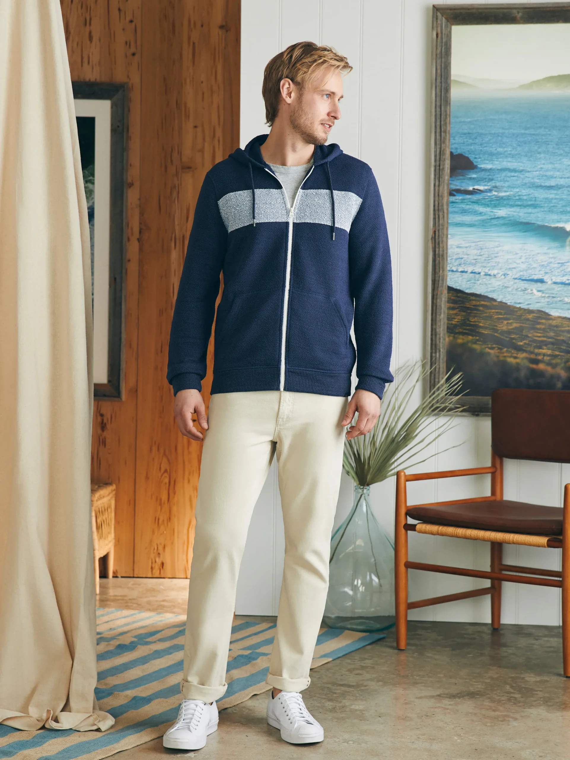 Faherty Brand Hoodies & Sweatshirts|Lounge*Whitewater Full Zip Hoodie -