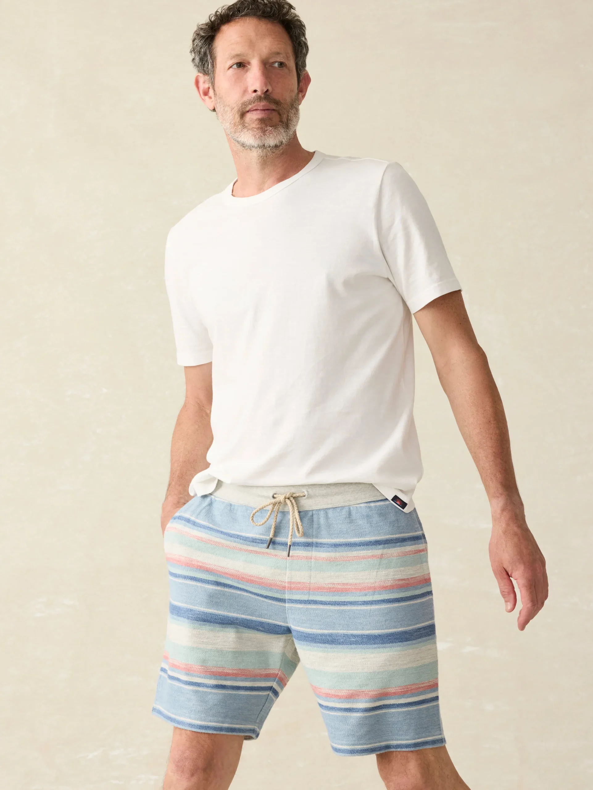 Faherty Brand Shorts|Lounge*Whitewater Stripe Sweatshort -