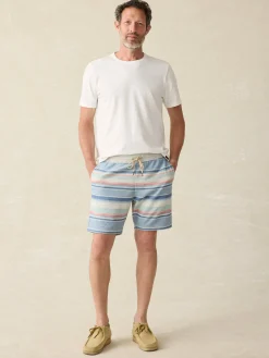 Faherty Brand Shorts|Lounge*Whitewater Stripe Sweatshort -