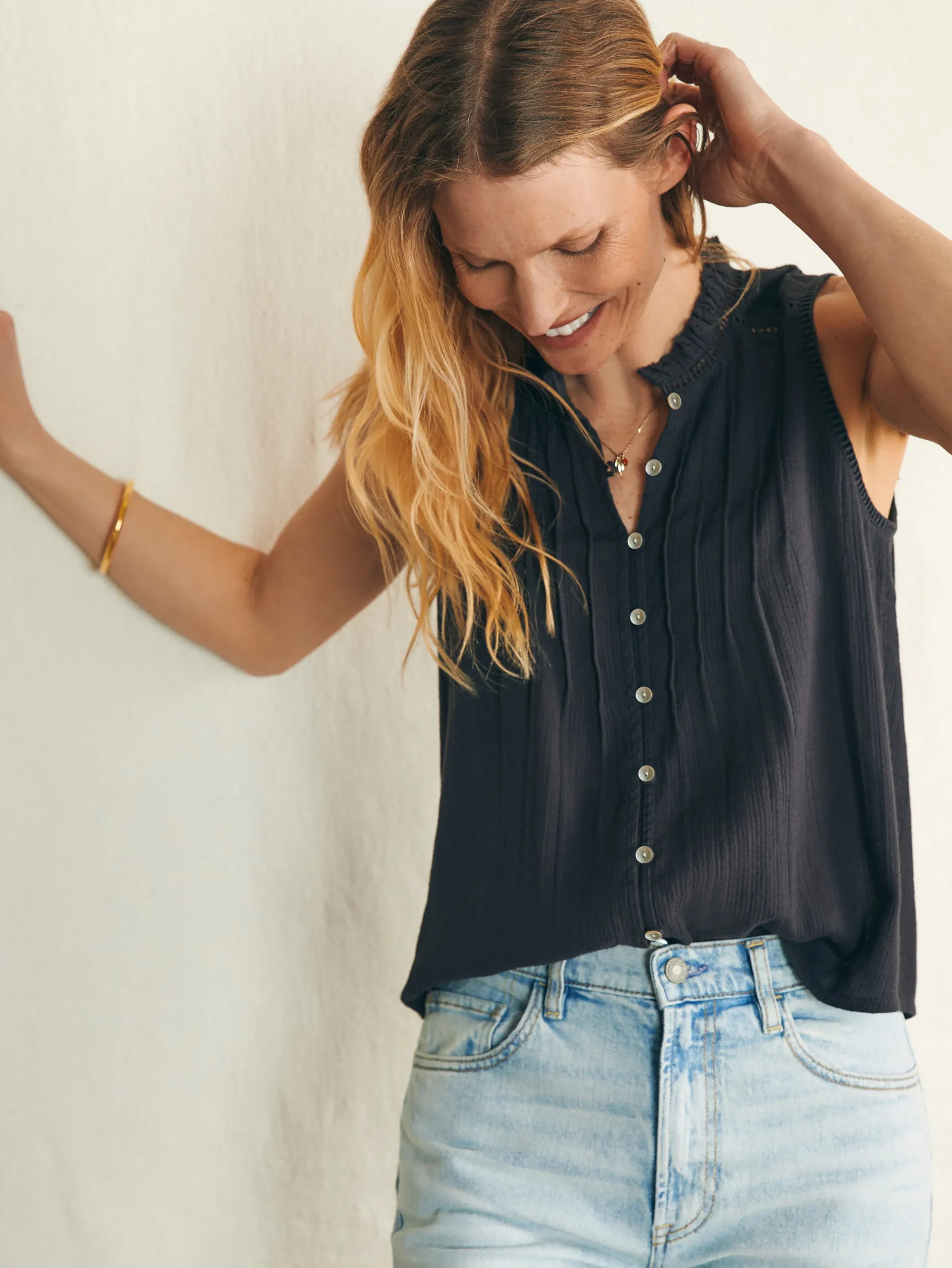 Women Faherty Brand Shirts & Tops*Willa Sleeveless Top -