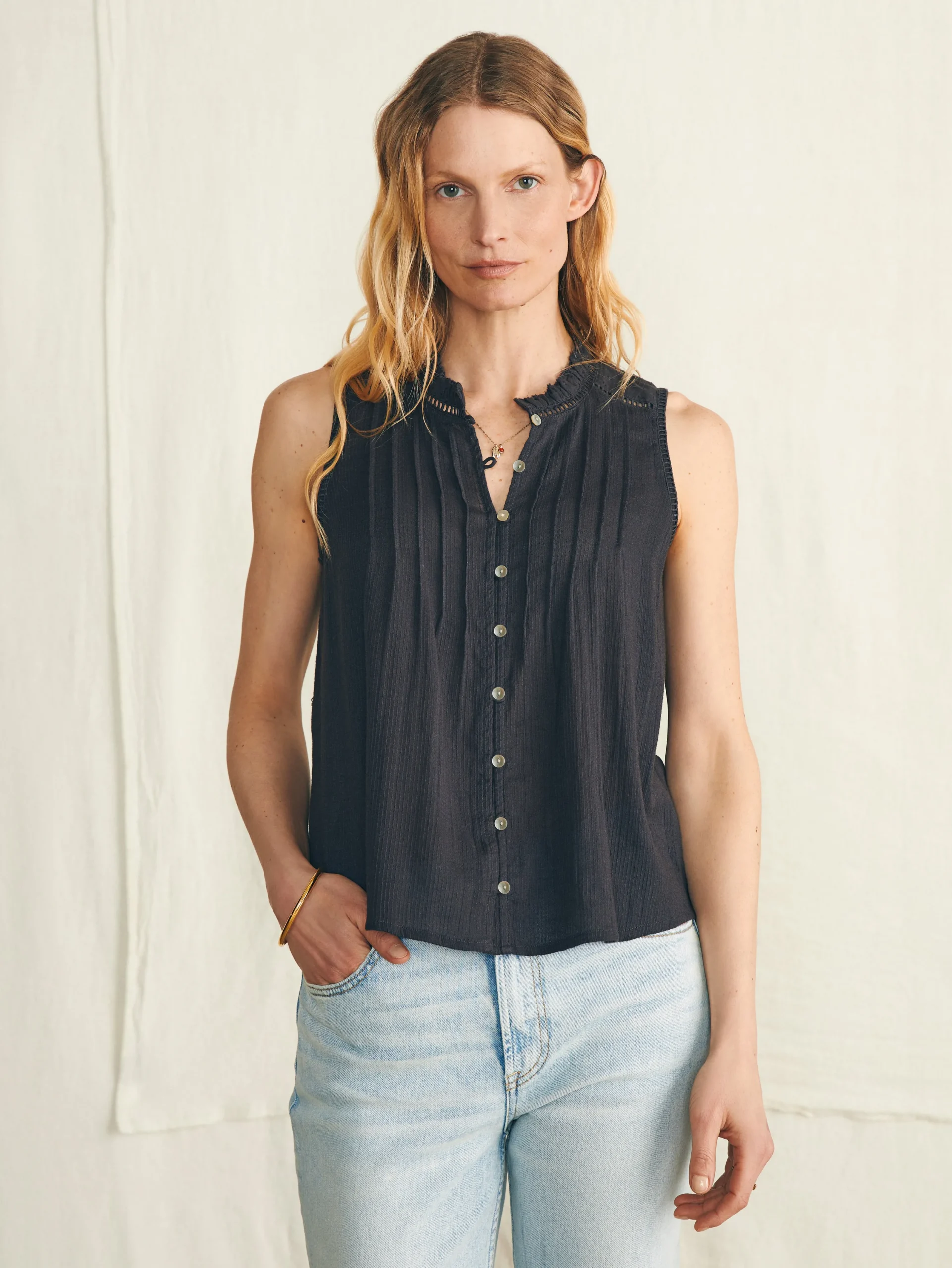 Women Faherty Brand Shirts & Tops*Willa Sleeveless Top -